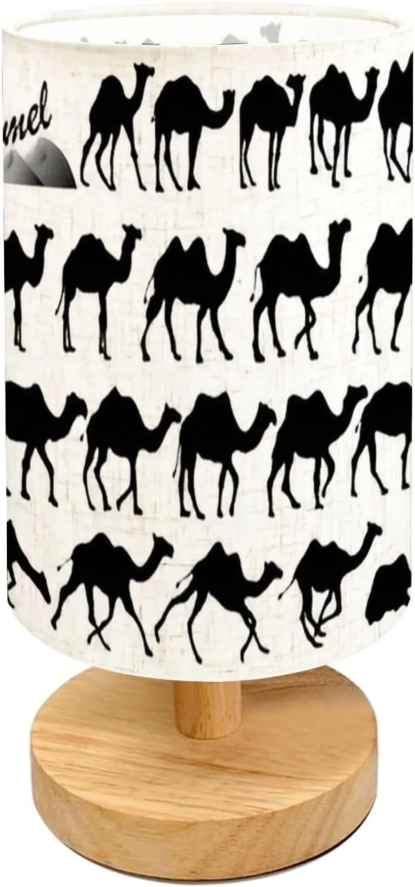 Table Lamp for Bedroom Visual Drawing Silhouettes Camel Animal Collection Modern Lamp Beside Lamp Home Decor Night Light for Kids Nursery Room Office Dorm Living Room Decor