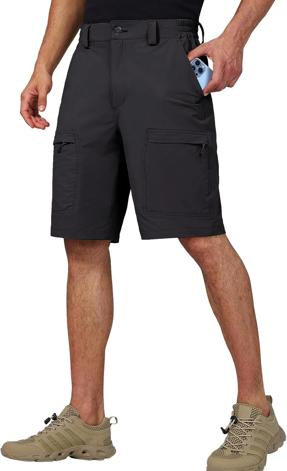 Tactical Cargo Shorts for Men Quick-Dry Lightweight Work Shorts with 7 Pockets,Durable Hiking Outdoor Short