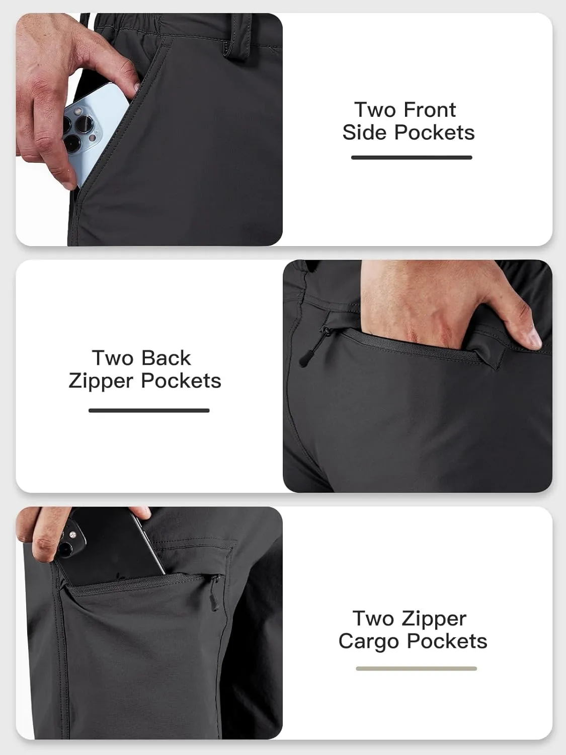 Tactical Cargo Shorts for Men Quick-Dry Lightweight Work Shorts with 7 Pockets,Durable Hiking Outdoor Short