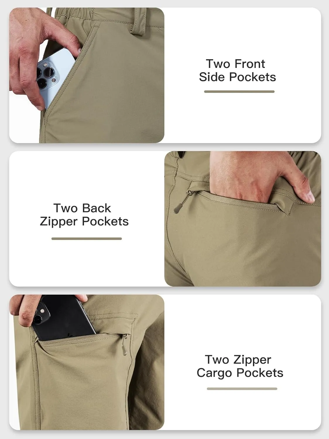 Tactical Cargo Shorts for Men Quick-Dry Lightweight Work Shorts with 7 Pockets,Durable Hiking Outdoor Short