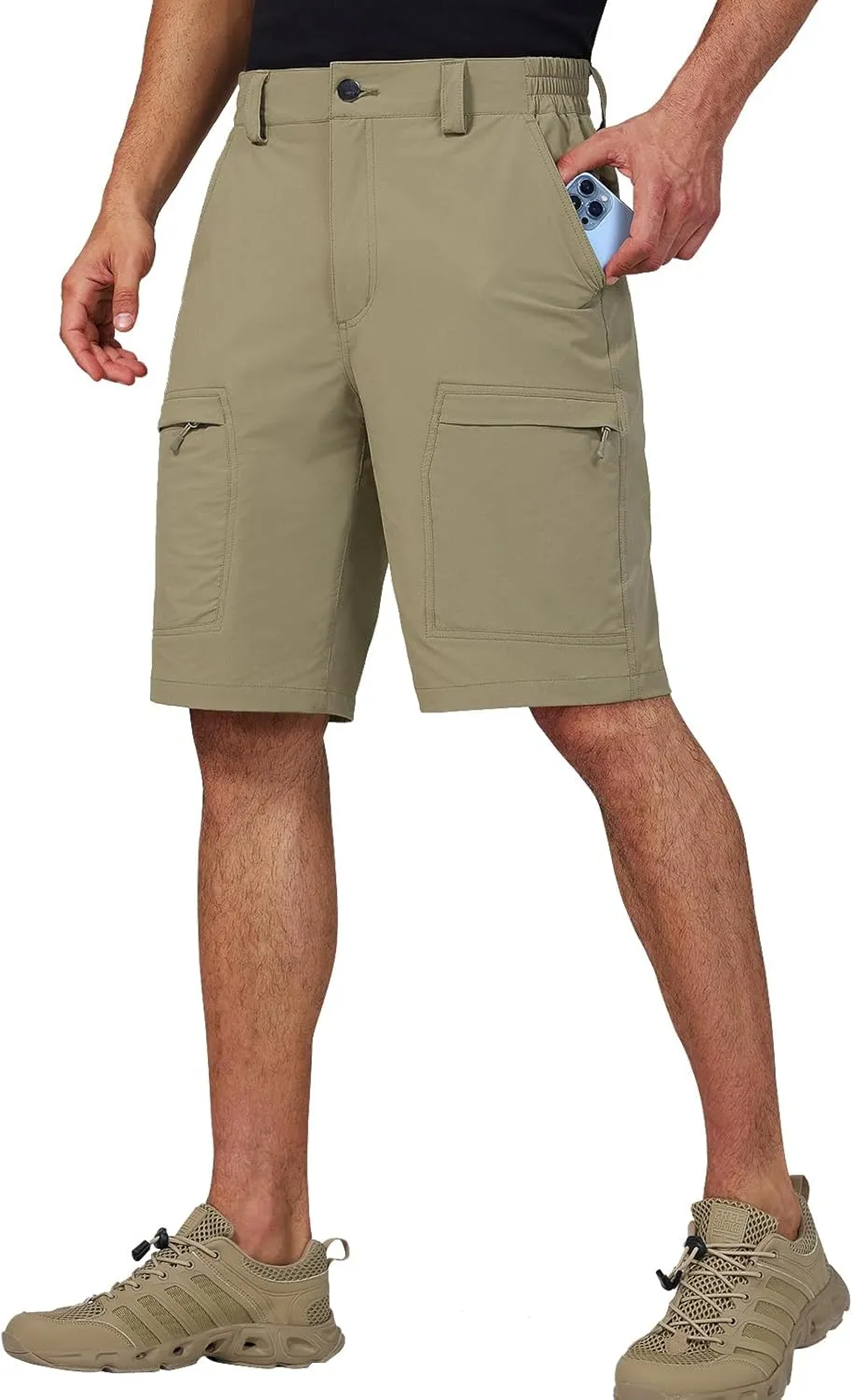 Tactical Cargo Shorts for Men Quick-Dry Lightweight Work Shorts with 7 Pockets,Durable Hiking Outdoor Short