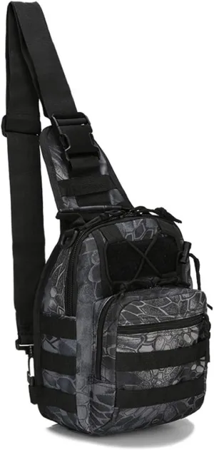 Tactical Shoulder Sling Bag Small Outdoor Chest Pack Backpack for Men Traveling, Trekking, Camping, Sling Backpack