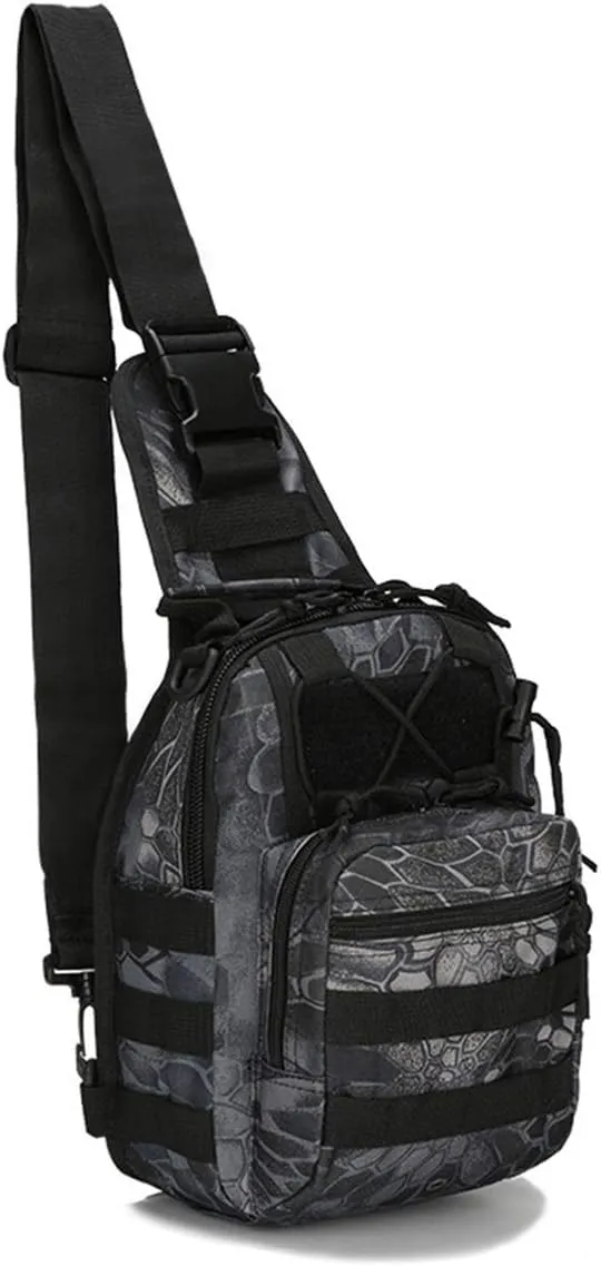 Tactical Shoulder Sling Bag Small Outdoor Chest Pack Backpack for Men Traveling, Trekking, Camping, Sling Backpack