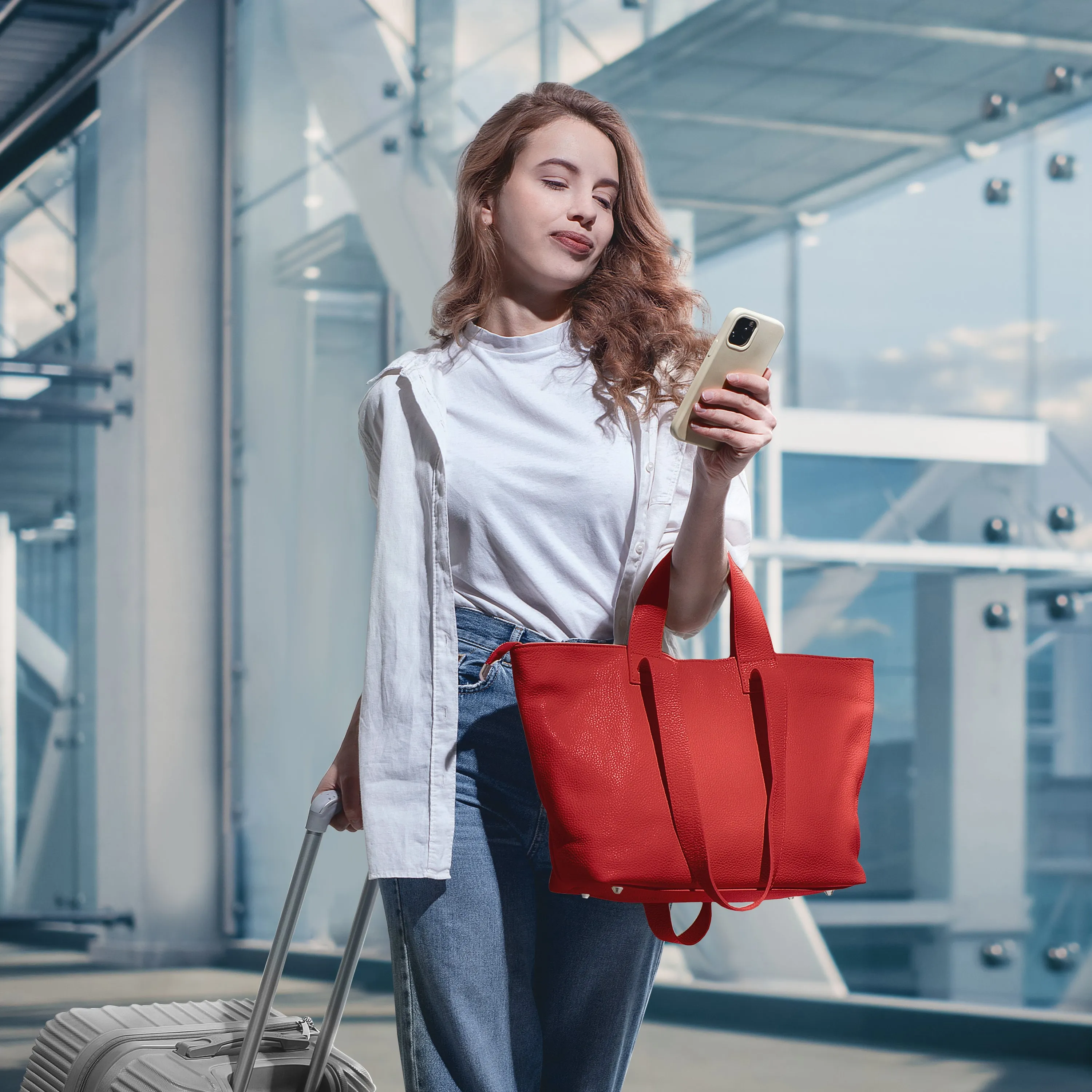 TAKEASY Calf Leather Satchel Bag 122500