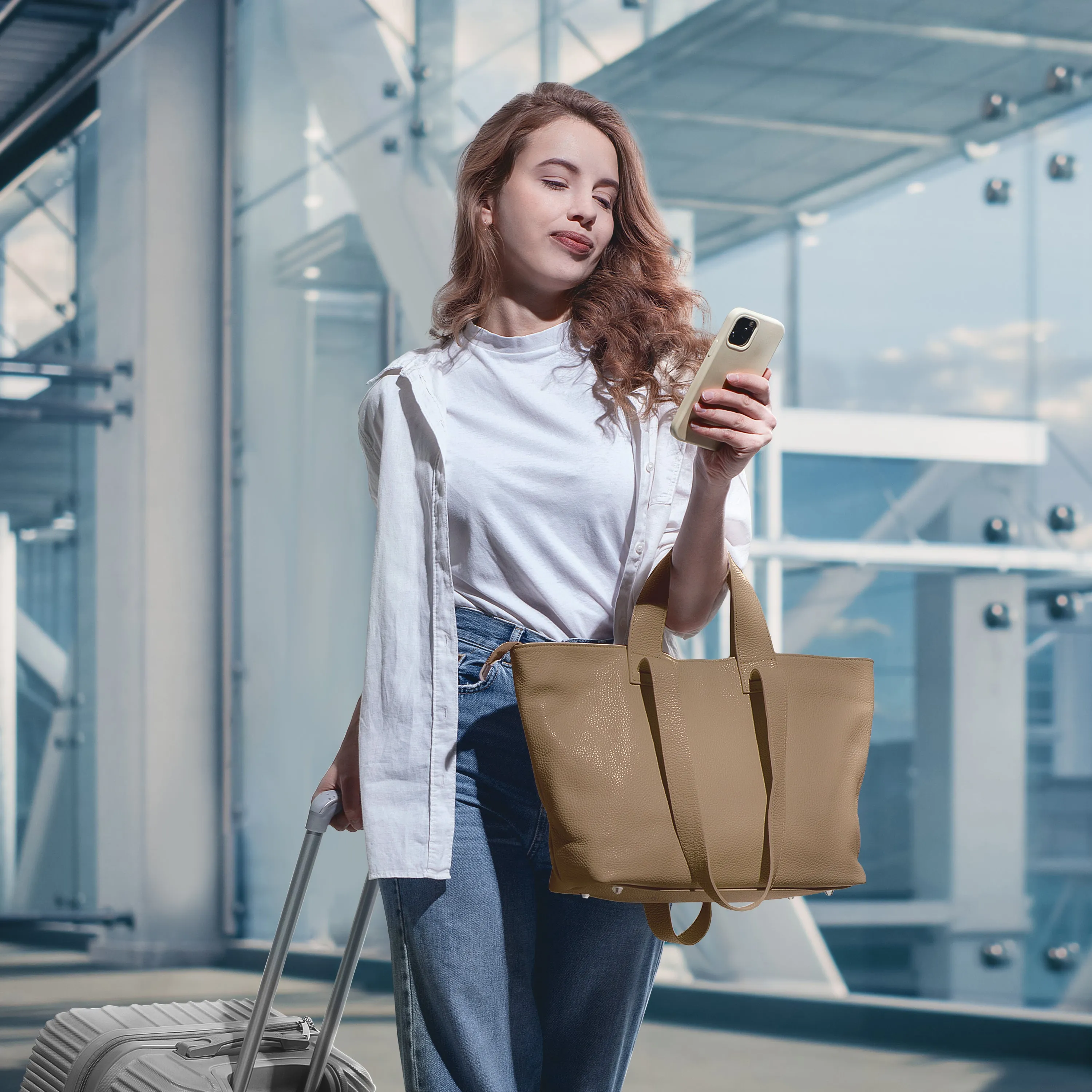 TAKEASY Calf Leather Satchel Bag 122500
