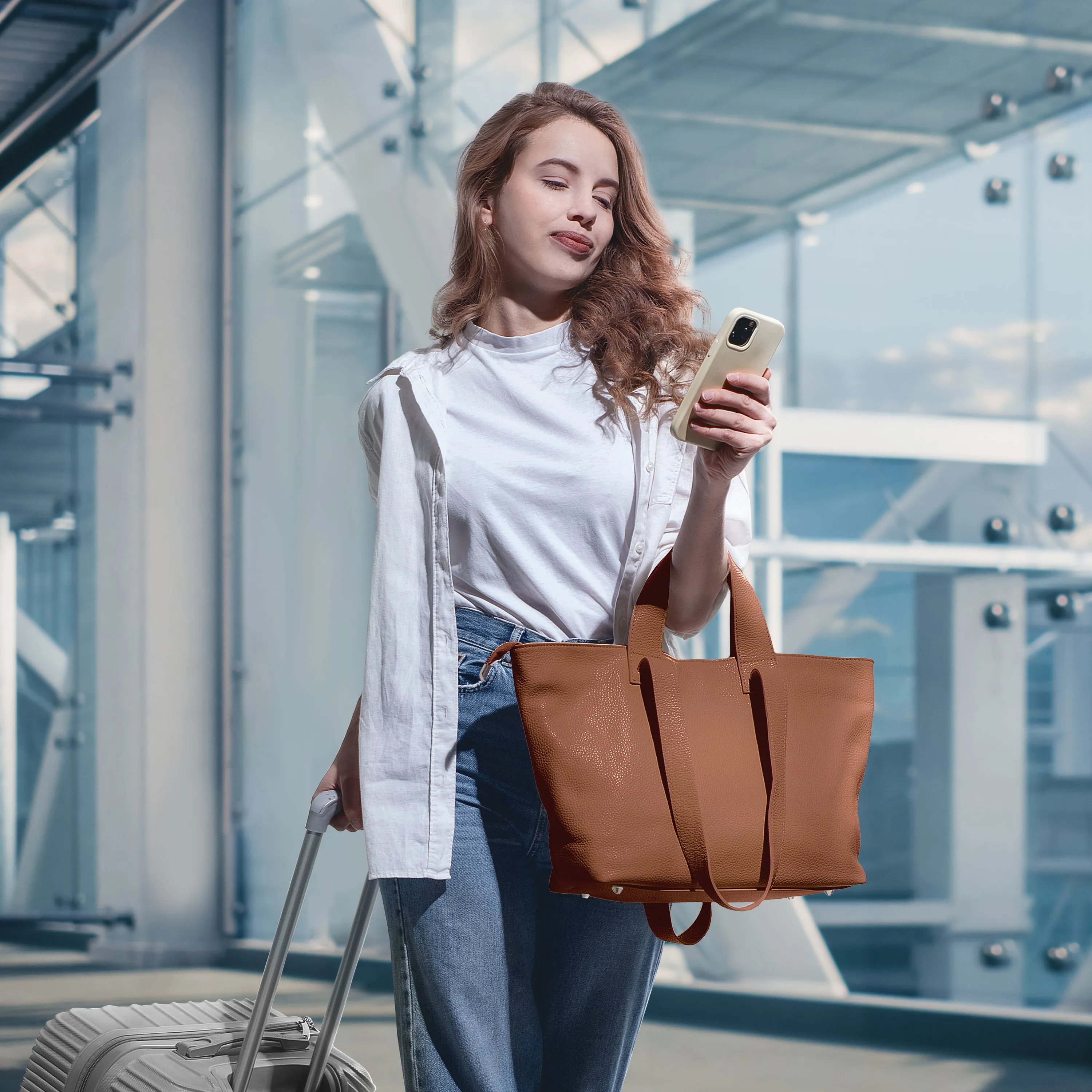 TAKEASY Calf Leather Satchel Bag 122500