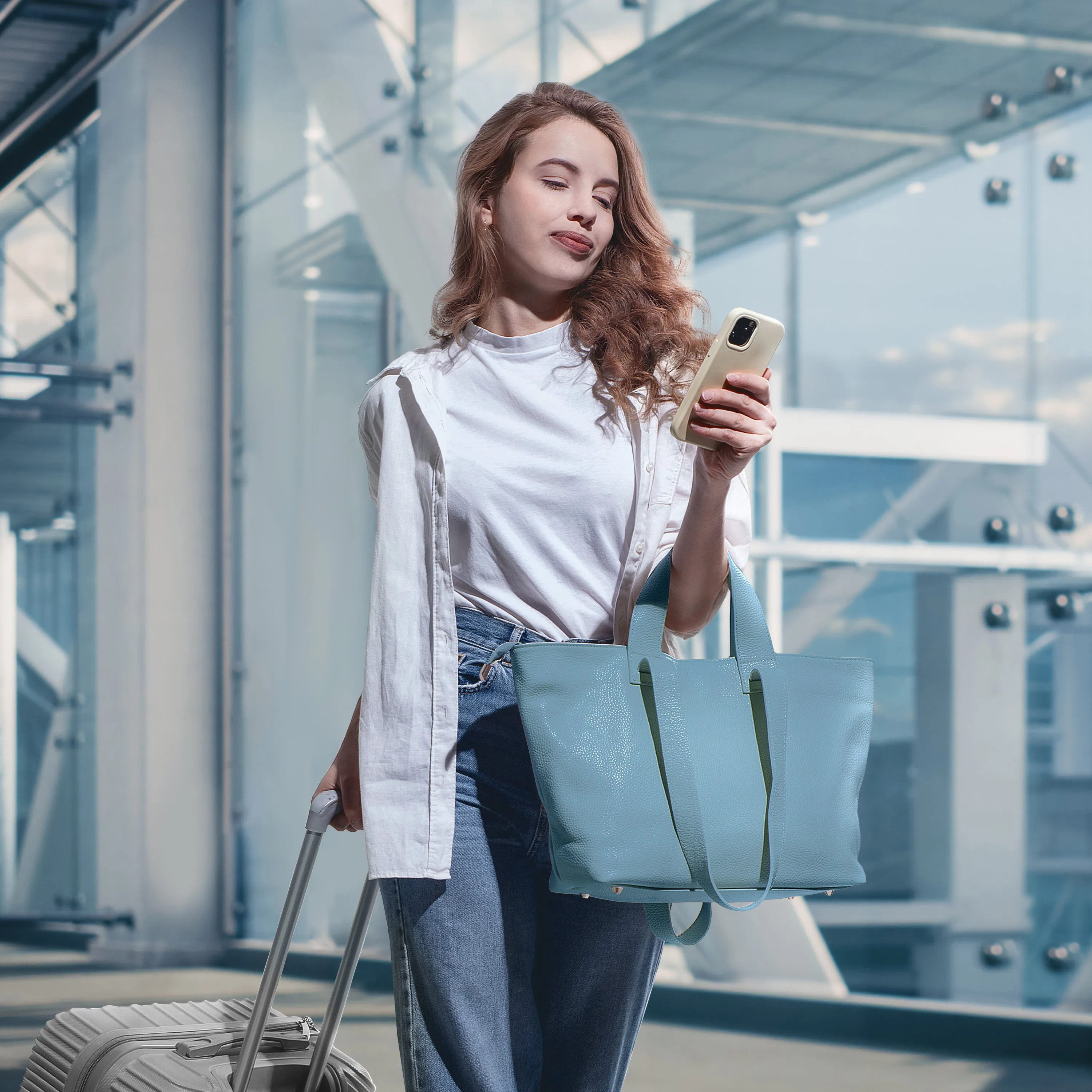 TAKEASY Calf Leather Satchel Bag 122500