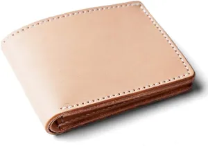 TANNER GOODS Mens Wallet. Mens Leather Wallets. Utility Bifold 4 Card Pocket Wallet, Billfold Slot Cardholder. Made in USA, Natural