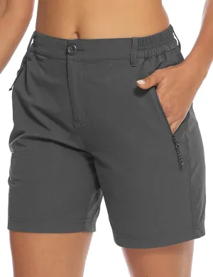 TBMPOY Women's 6" Hiking Cargo Shorts Quick Dry with Pockets Work Golf Short Lightweight Outdoor Active Summer for Women