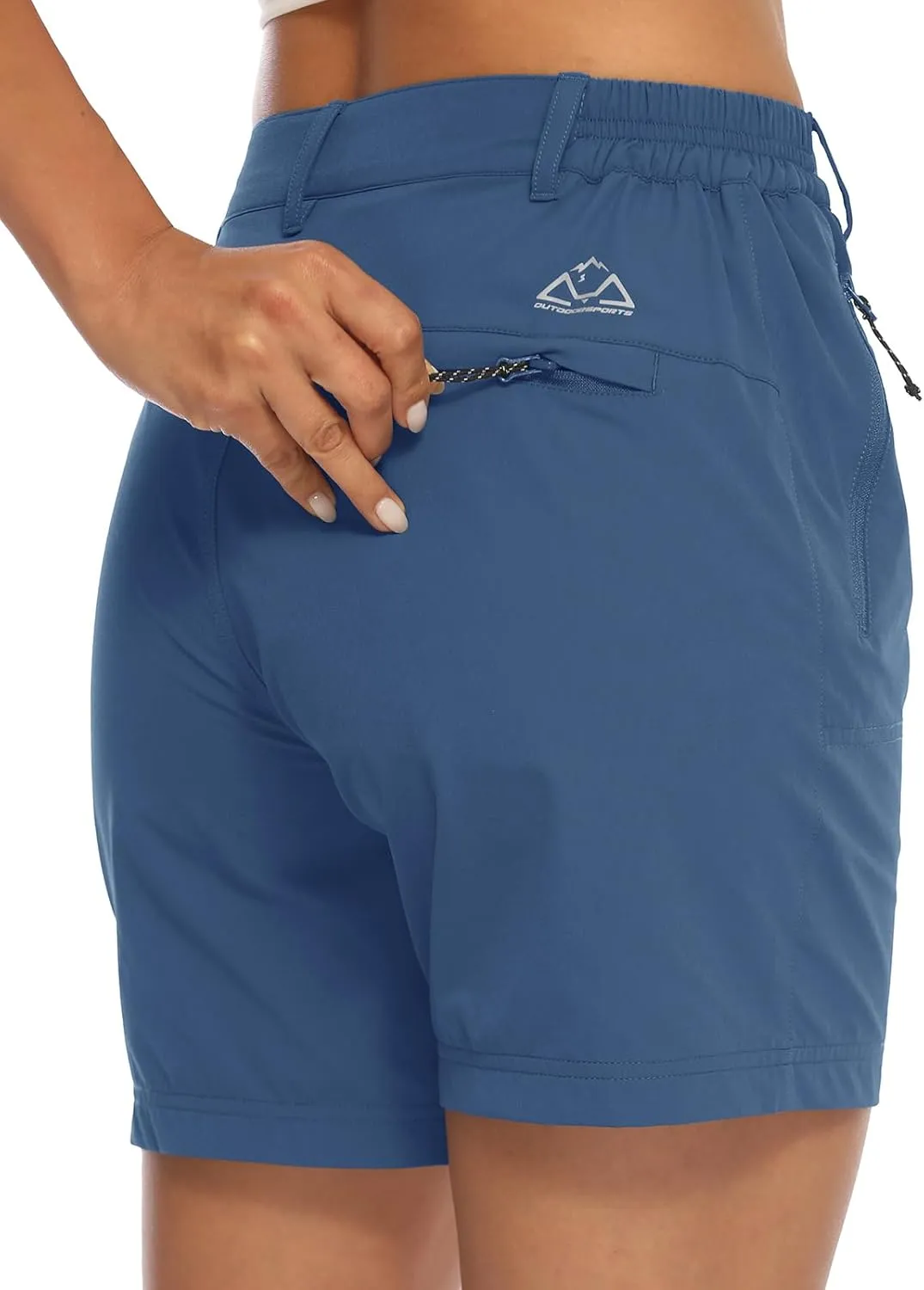 TBMPOY Women's 6" Hiking Cargo Shorts Quick Dry with Pockets Work Golf Short Lightweight Outdoor Active Summer for Women