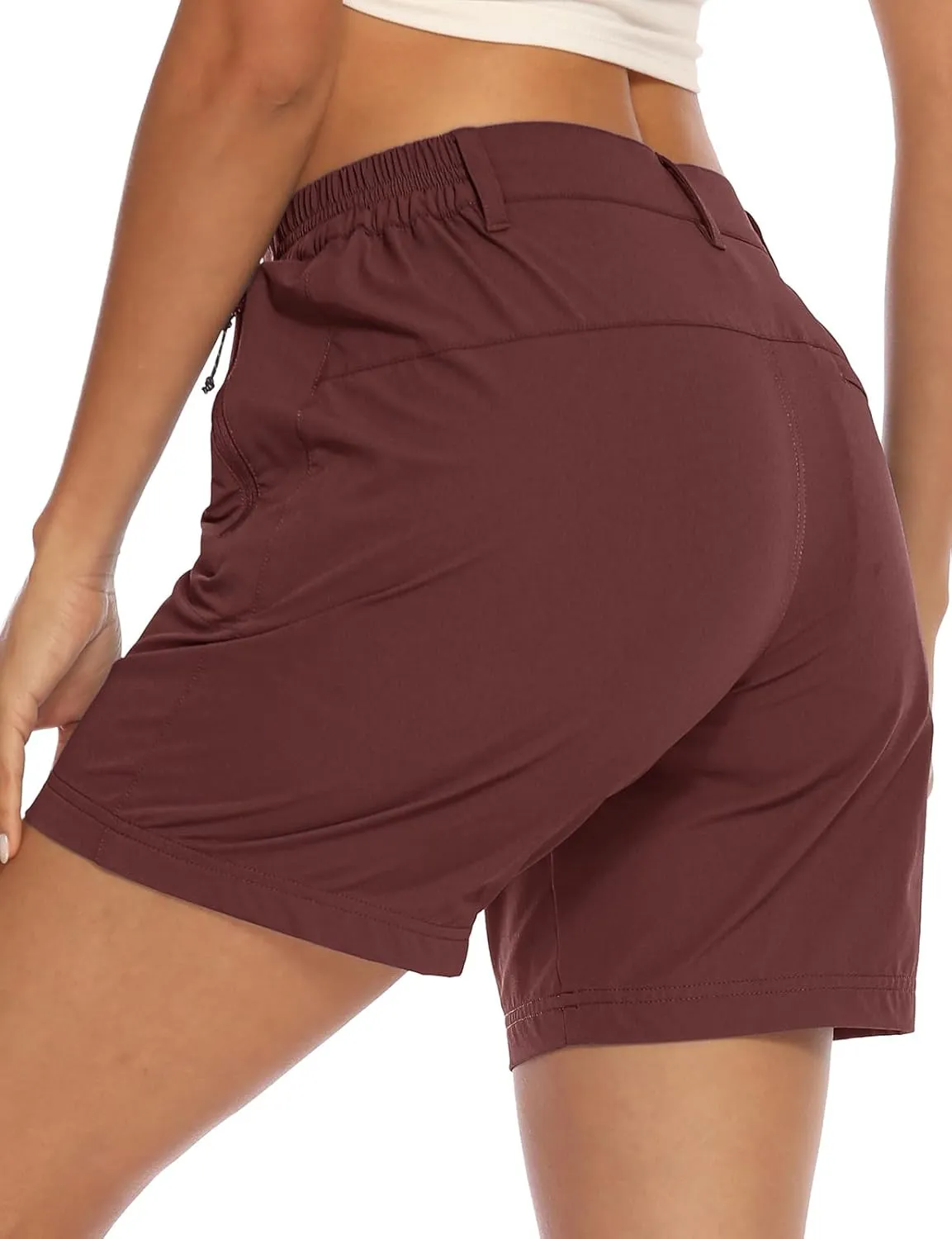 TBMPOY Women's 6" Hiking Cargo Shorts Quick Dry with Pockets Work Golf Short Lightweight Outdoor Active Summer for Women