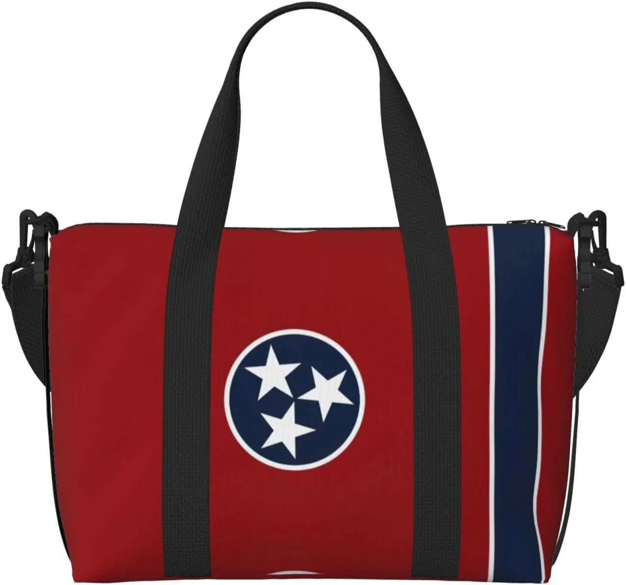 Tennessee State Flag Travel Duffel Bag Carry On Tote Bags For Men,Weekender Overnight Bag,Sports Tote Gym Bag