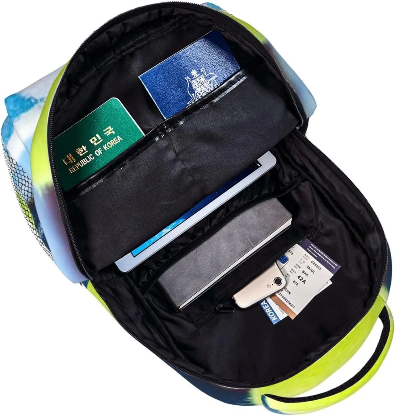 Tennis Ball Painting Backpack Laptop Backpack Sports Travel Shoulder bag Light casual backpack