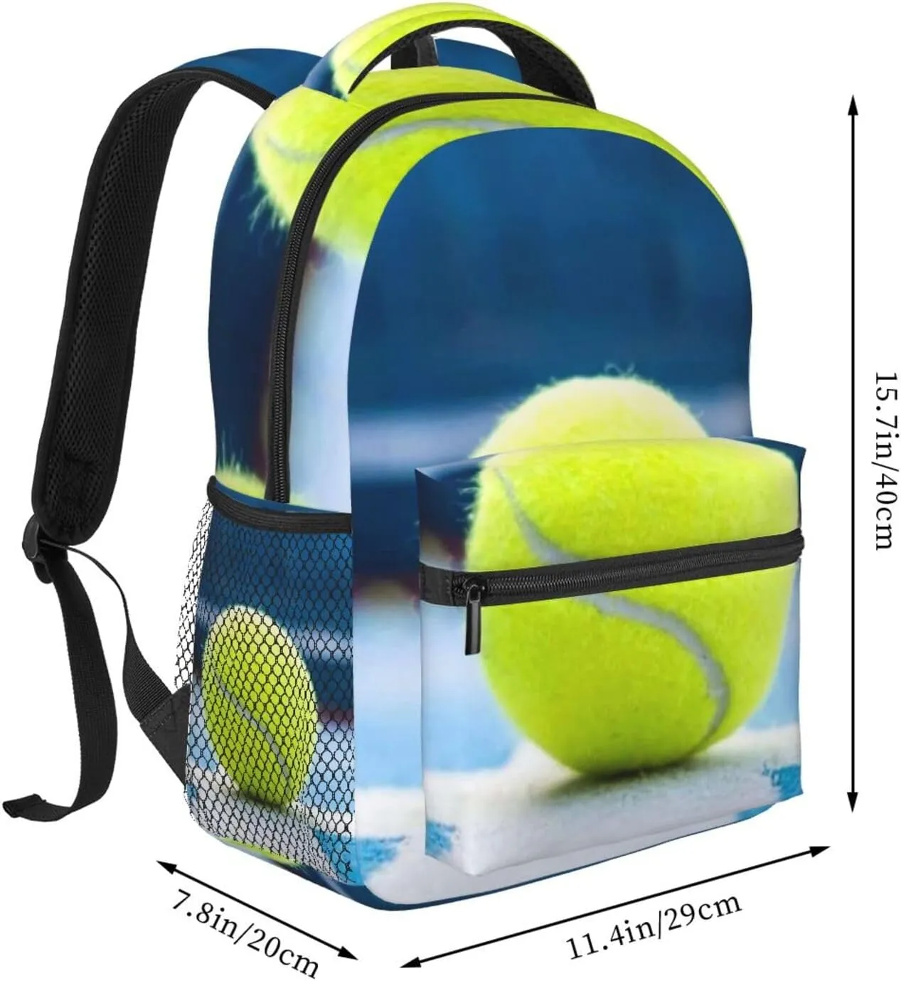 Tennis Ball Painting Backpack Laptop Backpack Sports Travel Shoulder bag Light casual backpack