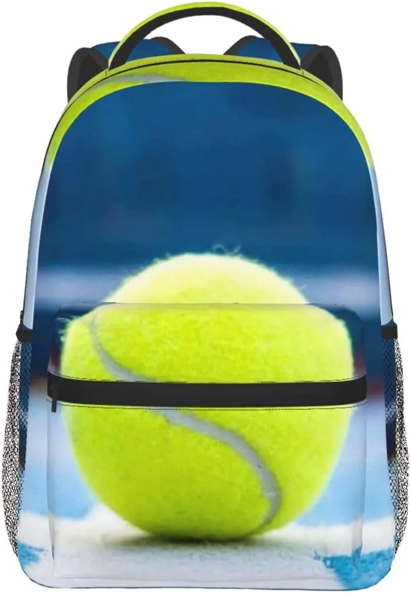 Tennis Ball Painting Backpack Laptop Backpack Sports Travel Shoulder bag Light casual backpack