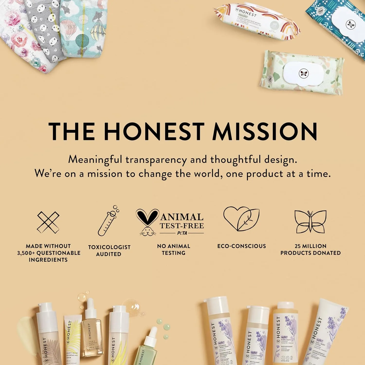 The Honest Company Clean Conscious Multi-Use Wipes | Hypoallergenic   Unscented for Sensitive Skin | Over 99% Water, Compostable, Plant Based, Baby Wipes | Balance Blues, 288 Count