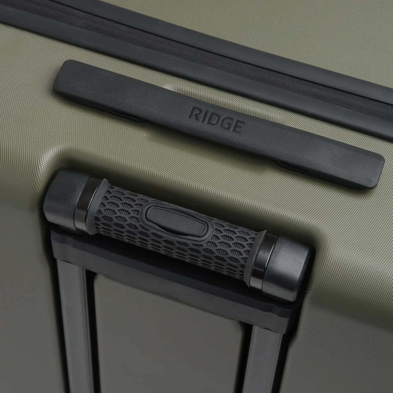 The Ridge Check-In Luggage - German Makrolon Polycarbonate Shell - TSA-Approved Lock with 360° Spinner Wheels - Matte Olive