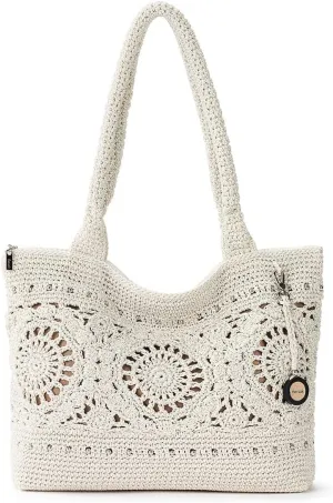 The Sak Crafted Classics Tote Bag - Hand Crochet Women's Purse For Everyday, Travel, Beach Bag - Carryall Shoulder Bag Straps