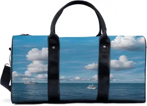 The vast sea, ship, sky, clouds Travel Duffel Bag for Woman Weekender Bag Man Tote Gym Bag Sport Gym Bag Hospital Bag for Labor and Delivery Overnight Bag Luggage Bag