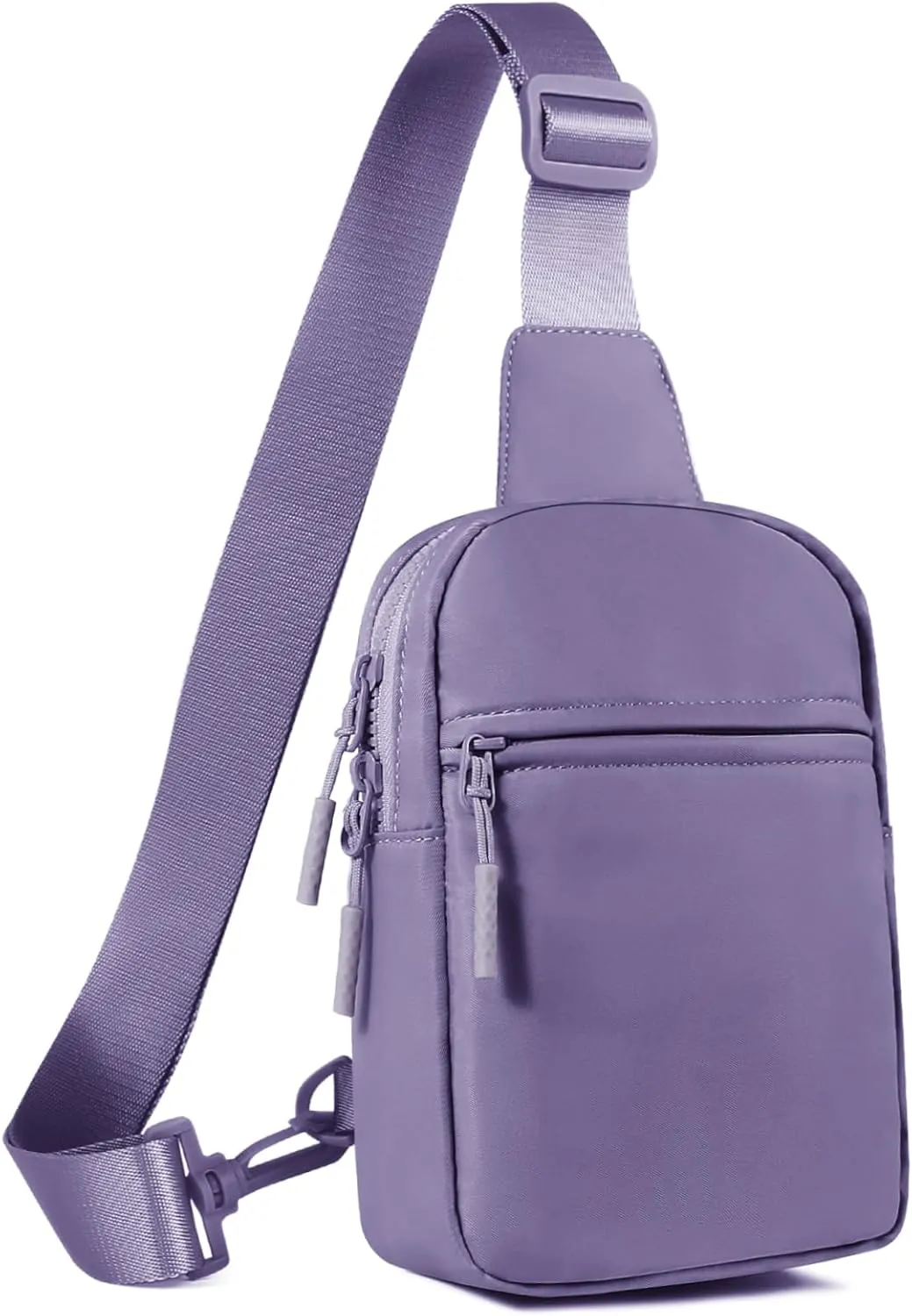 Titosha Small Sling Crossbody Bag for Women and Men with Adjustable Strap - Mini Daily Chest Bag with Two-way Plastic Zipper