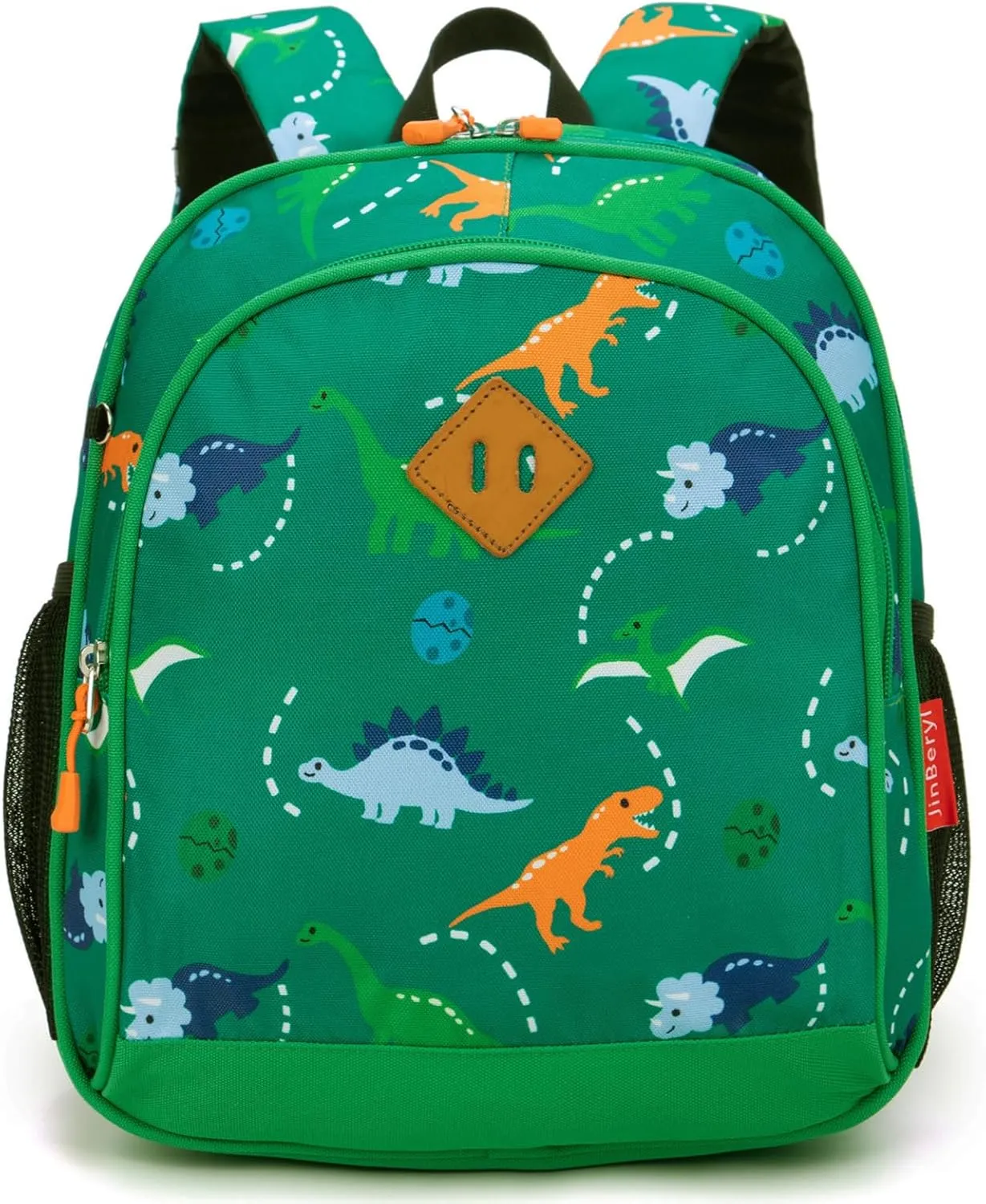 Toddler Backpack for Boys, 12 Inch Kids Dinosaur Backpack for Preschool or Kindergarten, Green