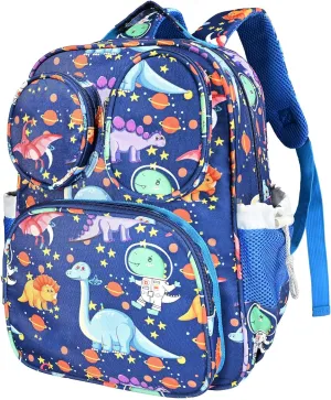 Toddler Backpack for Boys 4 , Lightweight 14” Kids Bookbags with Chest Buckle for Preschool,Travel,Kindergarten,Elementary, Durable & Water-Resistant Fabric,Blue