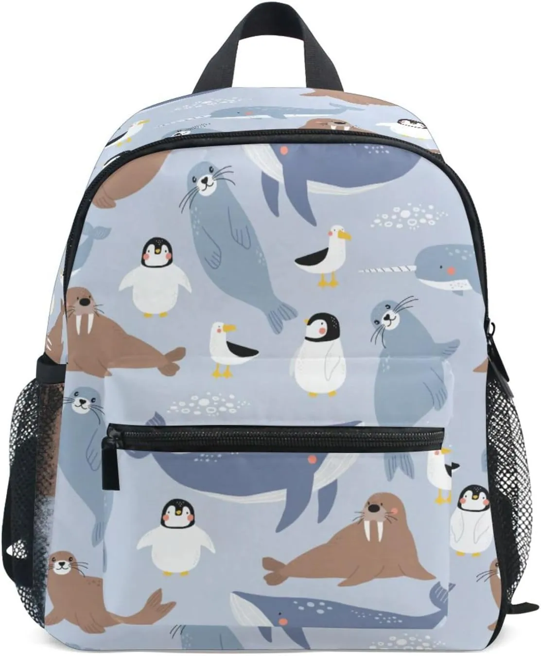 Toddler Backpack for Boys Girls Polar Bear Seal Penguin Walrus Preschool Kindergarten Schoolbag Mini Book Bag For School Travel M