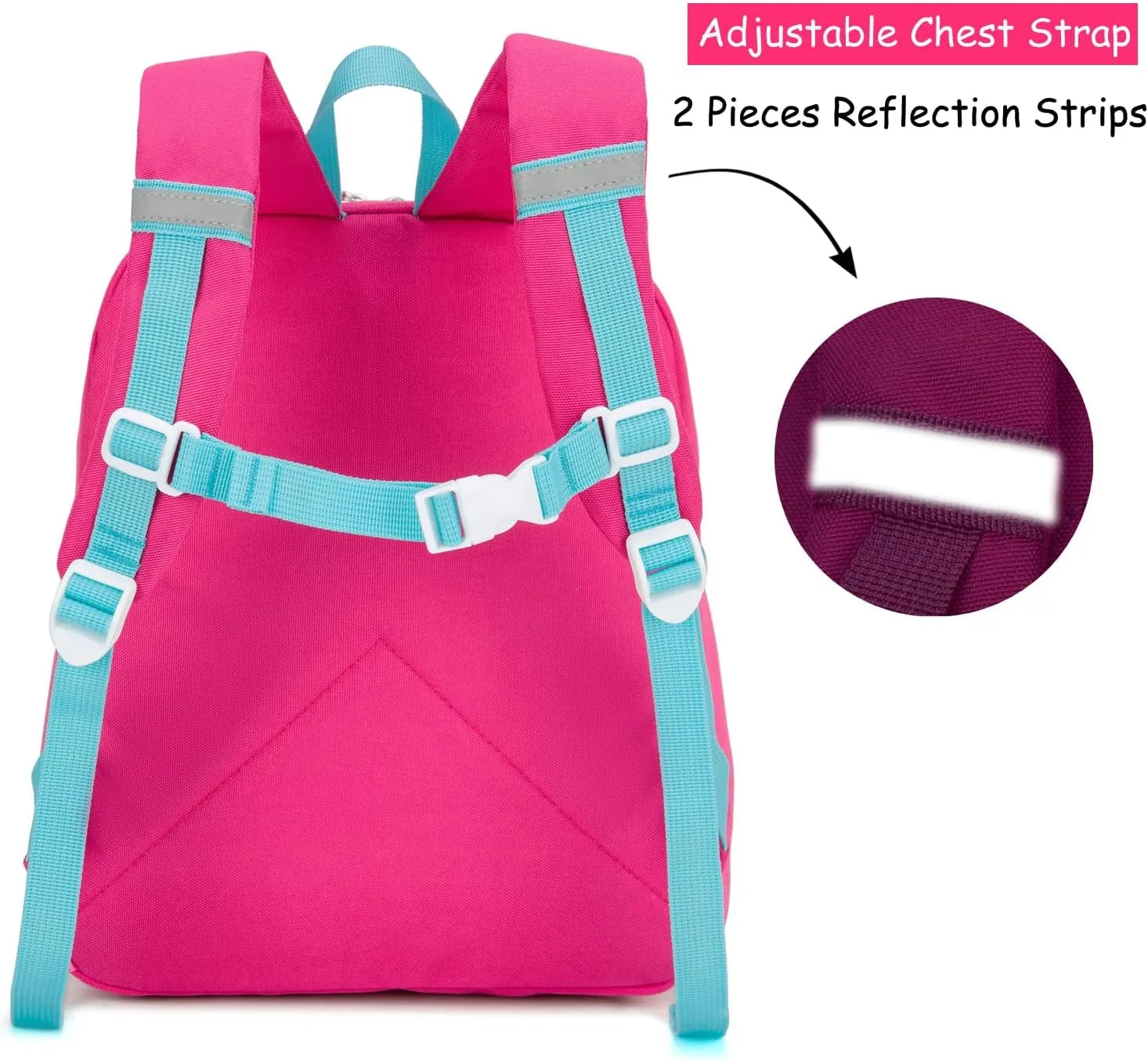 Toddler Backpack for Girls, 12 Inch Kids Backpack for Preschool or Kindergarten (Deep Blue 02)