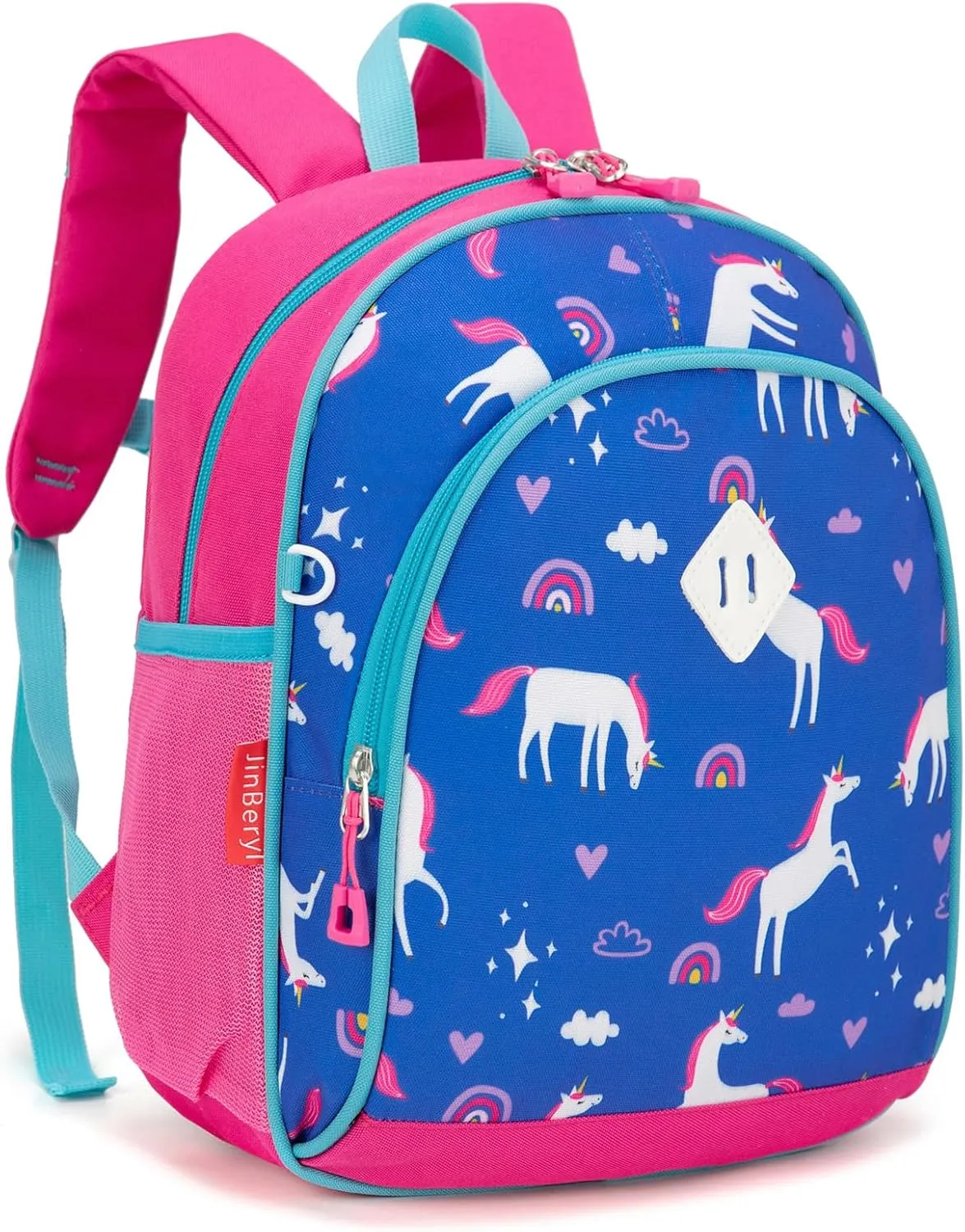 Toddler Backpack for Girls, 12 Inch Kids Backpack for Preschool or Kindergarten (Deep Blue 02)
