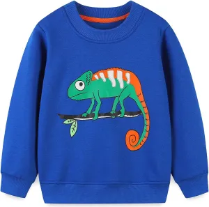 Toddler Boy Cotton Crewneck Long Sleeve Sweatshirt Christmas Clothing 2-7T