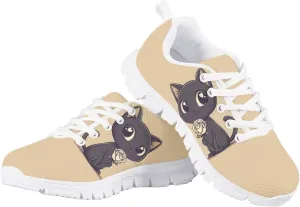Toddler Boys Girls Sneakers Casual Cozy House Shoes Stylish Cartoon Breathable Elastic Mesh Shoes with Rubber Sole for Outdoor US Little Kid 11-15 Big Kid 1-5 White Sole