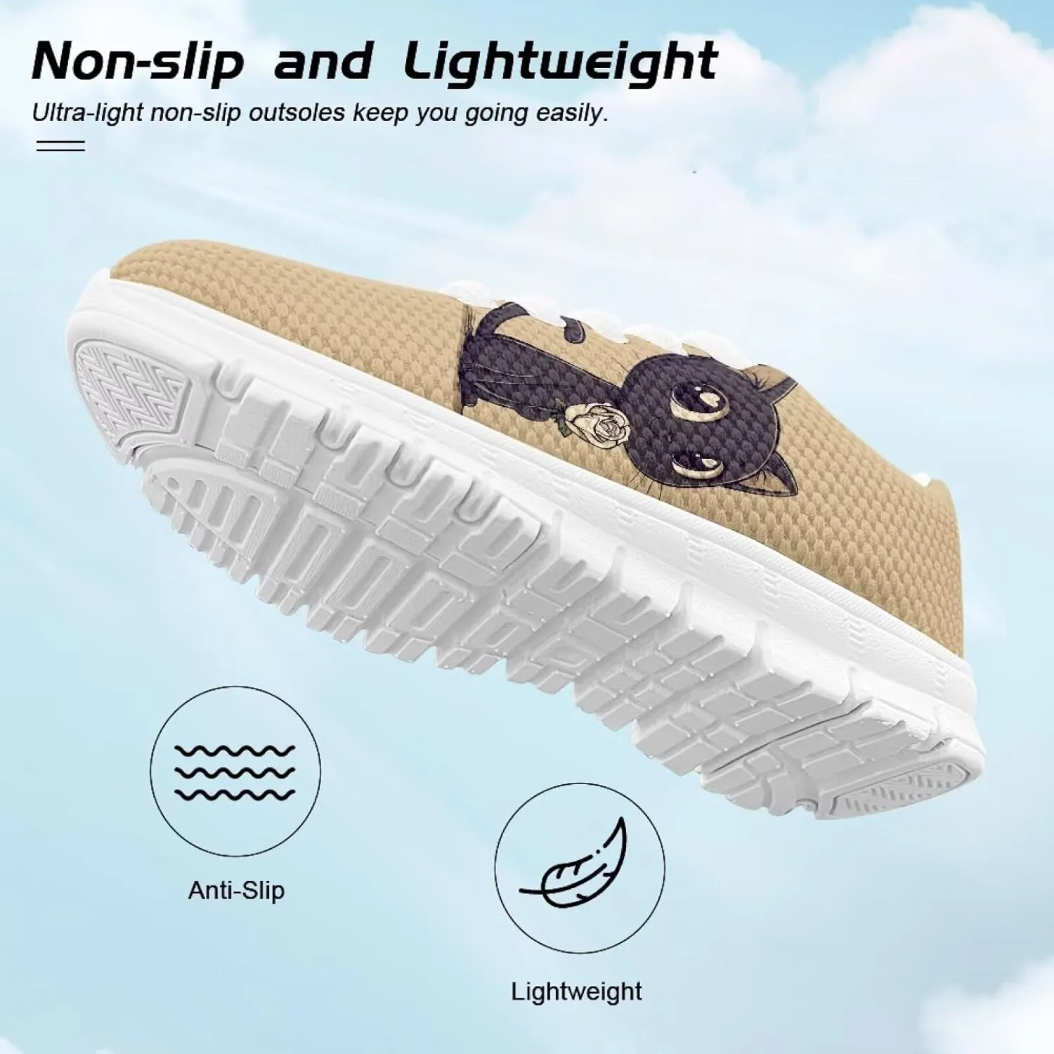 Toddler Boys Girls Sneakers Casual Cozy House Shoes Stylish Cartoon Breathable Elastic Mesh Shoes with Rubber Sole for Outdoor US Little Kid 11-15 Big Kid 1-5 White Sole