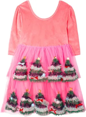 Toddler Girl Cotton Long Sleeve Casual Halloween Christmas Cartoon Tunic Playwear Basic Striped Jersey Dresses