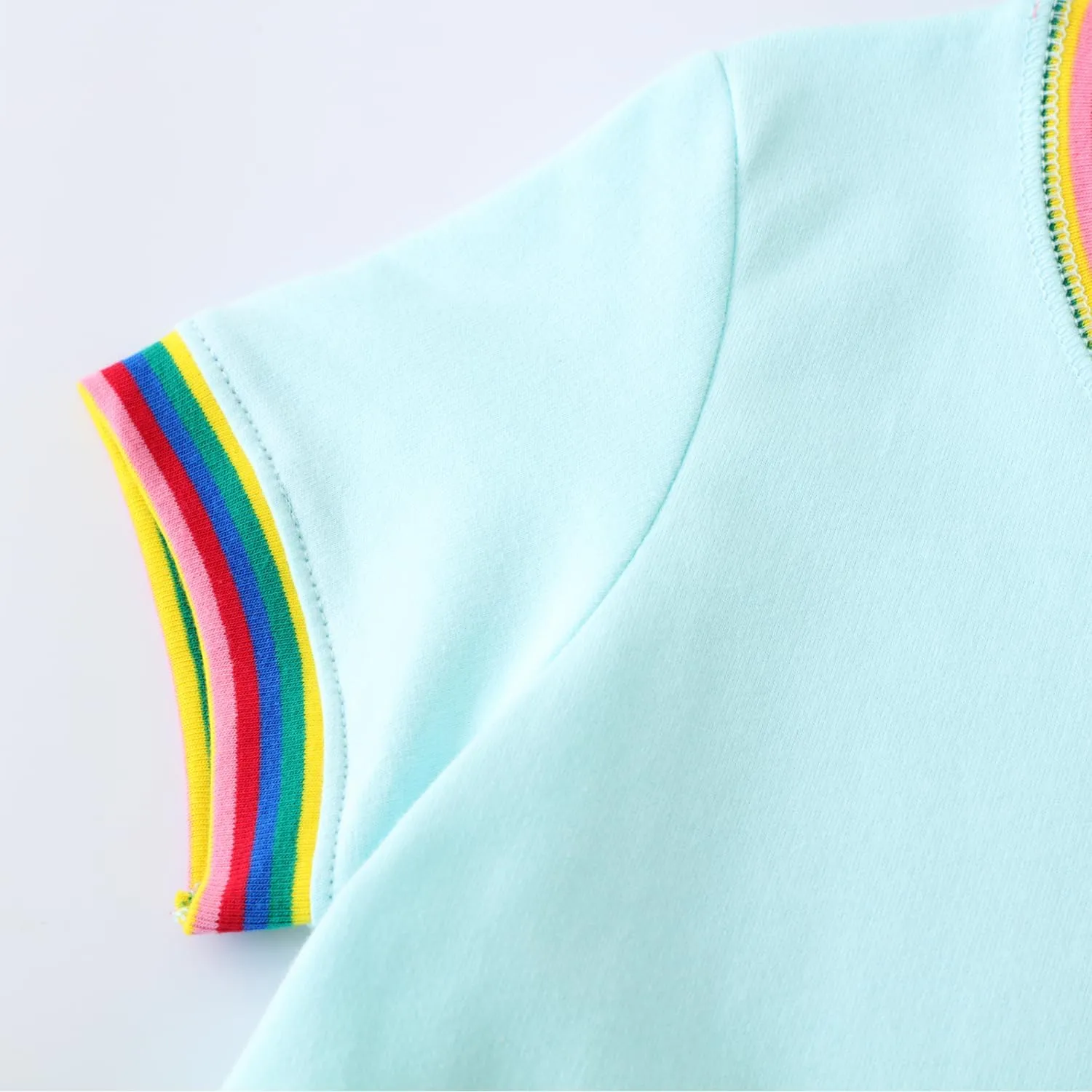 Toddler Girl's Cotton Dress Toddler Girls Summer Dress Clothes Cotton Casual Cartoon Print Short Sleeve Dresses 1-7 Years