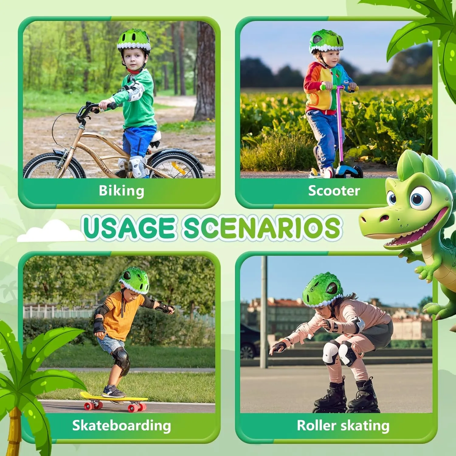 Toddler/Kids Bike Helmet for Boys Girls Adjustable Kids Helmet 3D Lightweight Ventilation and Multi-Sports Scooter Cycling Roller Balance Bike