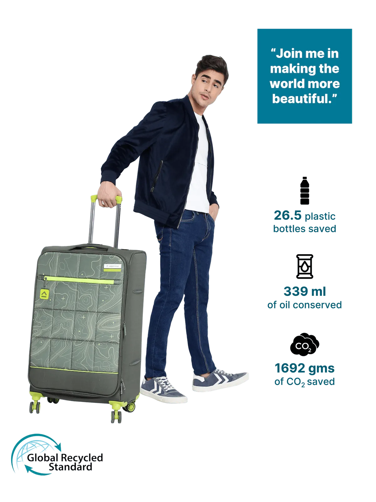 Topo Green Large Soft Trolley