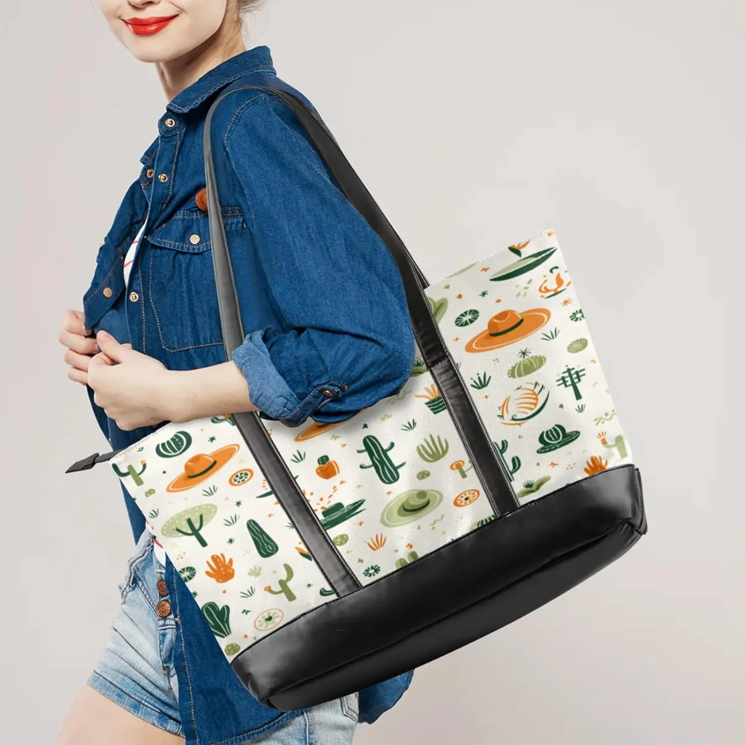 Tote Bag for Women with Zipper, Laptop Tote Bags Laptop Sleeve Case Shoulder Bag Messenger Bags