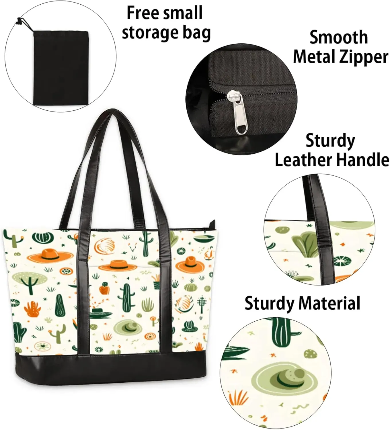 Tote Bag for Women with Zipper, Laptop Tote Bags Laptop Sleeve Case Shoulder Bag Messenger Bags