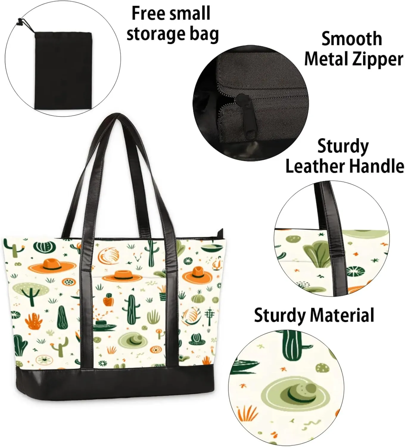 Tote Bag for Women with Zipper, Laptop Tote Bags Laptop Sleeve Case Shoulder Bag Messenger Bags