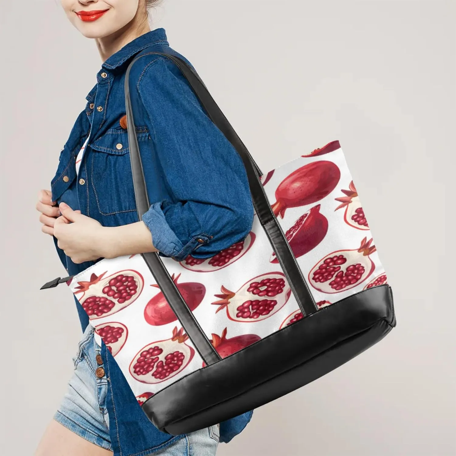 Tote Bag for Women with Zipper, Laptop Tote Bags Laptop Sleeve Case Shoulder Bag
