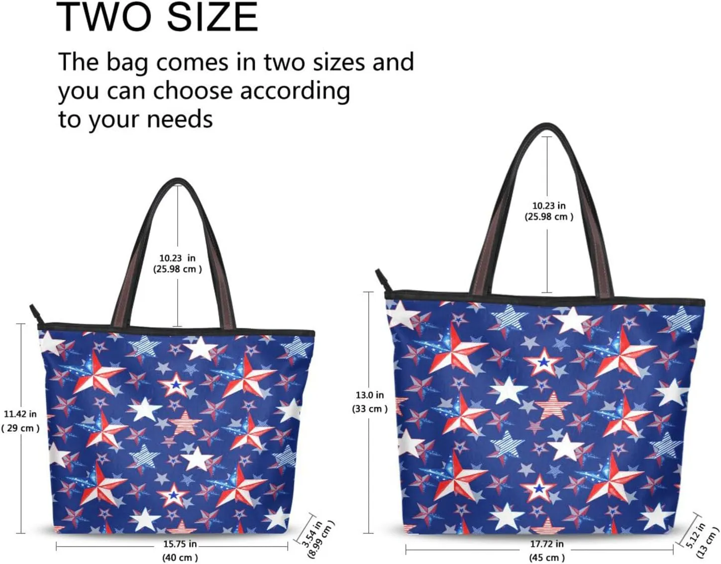 Tote Bag for Women with Zipper,Polyester Tote Purse Holiday Tote Bag Work Handbag Women Gift