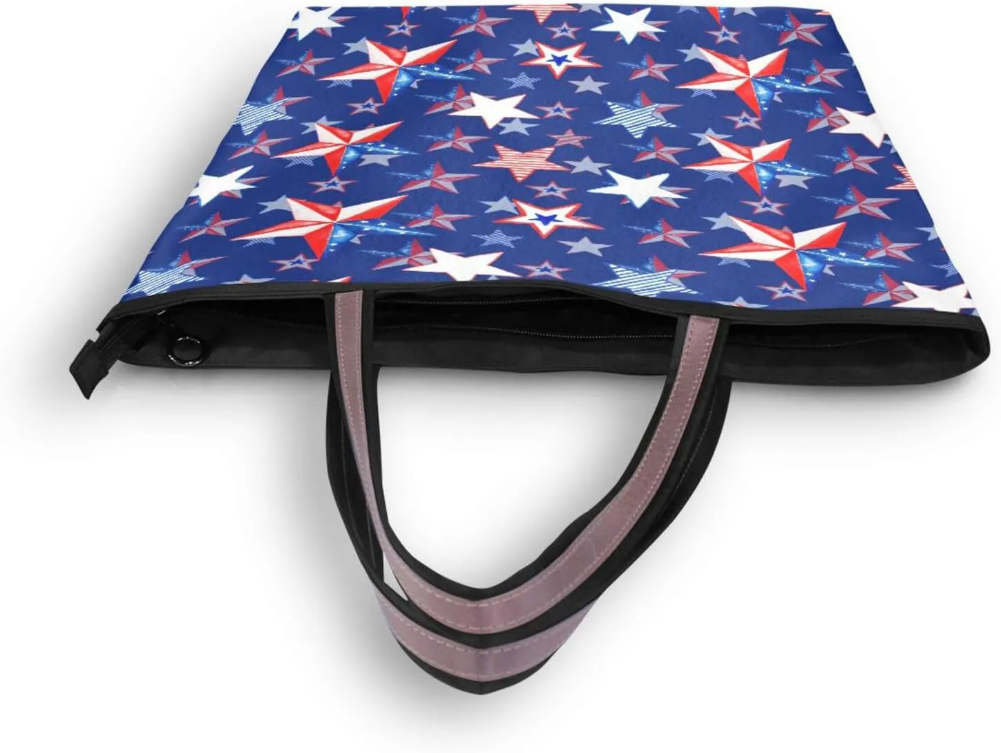 Tote Bag for Women with Zipper,Polyester Tote Purse Holiday Tote Bag Work Handbag Women Gift