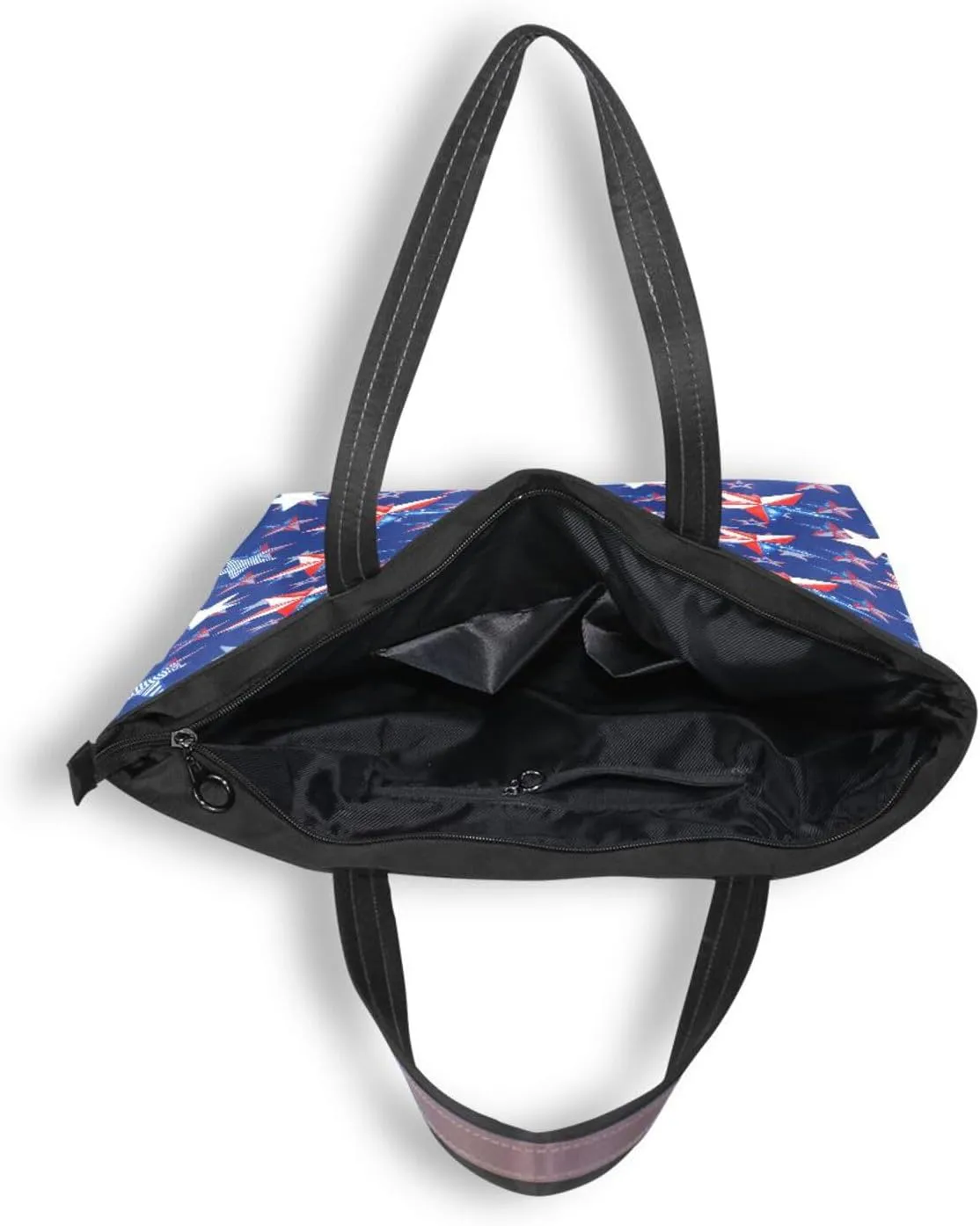 Tote Bag for Women with Zipper,Polyester Tote Purse Holiday Tote Bag Work Handbag Women Gift