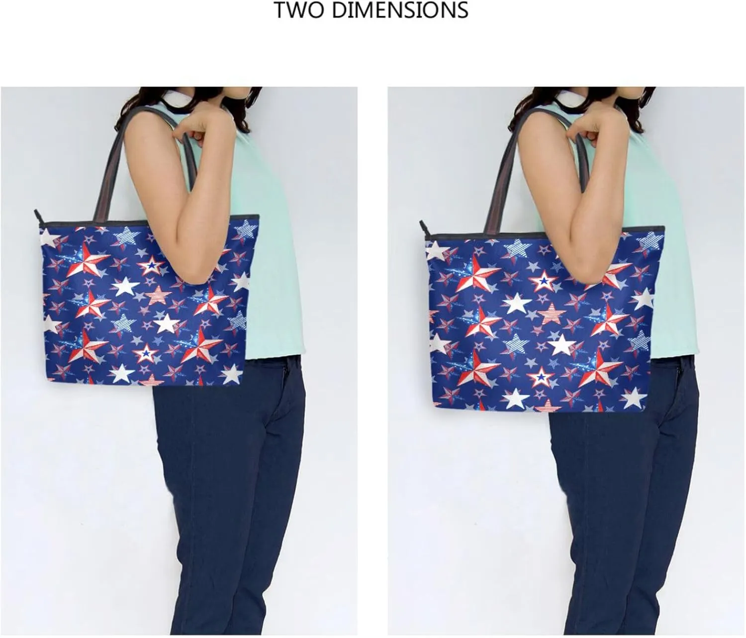 Tote Bag for Women with Zipper,Polyester Tote Purse Holiday Tote Bag Work Handbag Women Gift