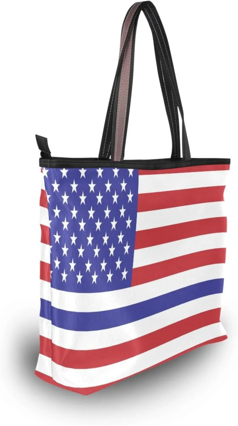 Tote Bag for Women with Zipper,Polyester Tote Purse Holiday Tote Bag Work Handbag Women Gift