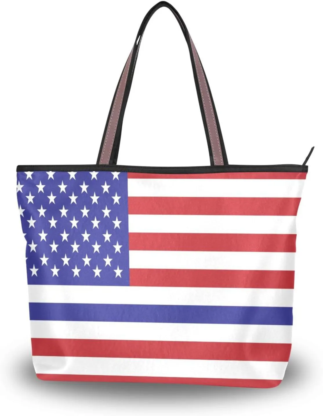 Tote Bag for Women with Zipper,Polyester Tote Purse Holiday Tote Bag Work Handbag Women Gift