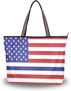Tote Bag for Women with Zipper,Polyester Tote Purse Holiday Tote Bag Work Handbag Women Gift