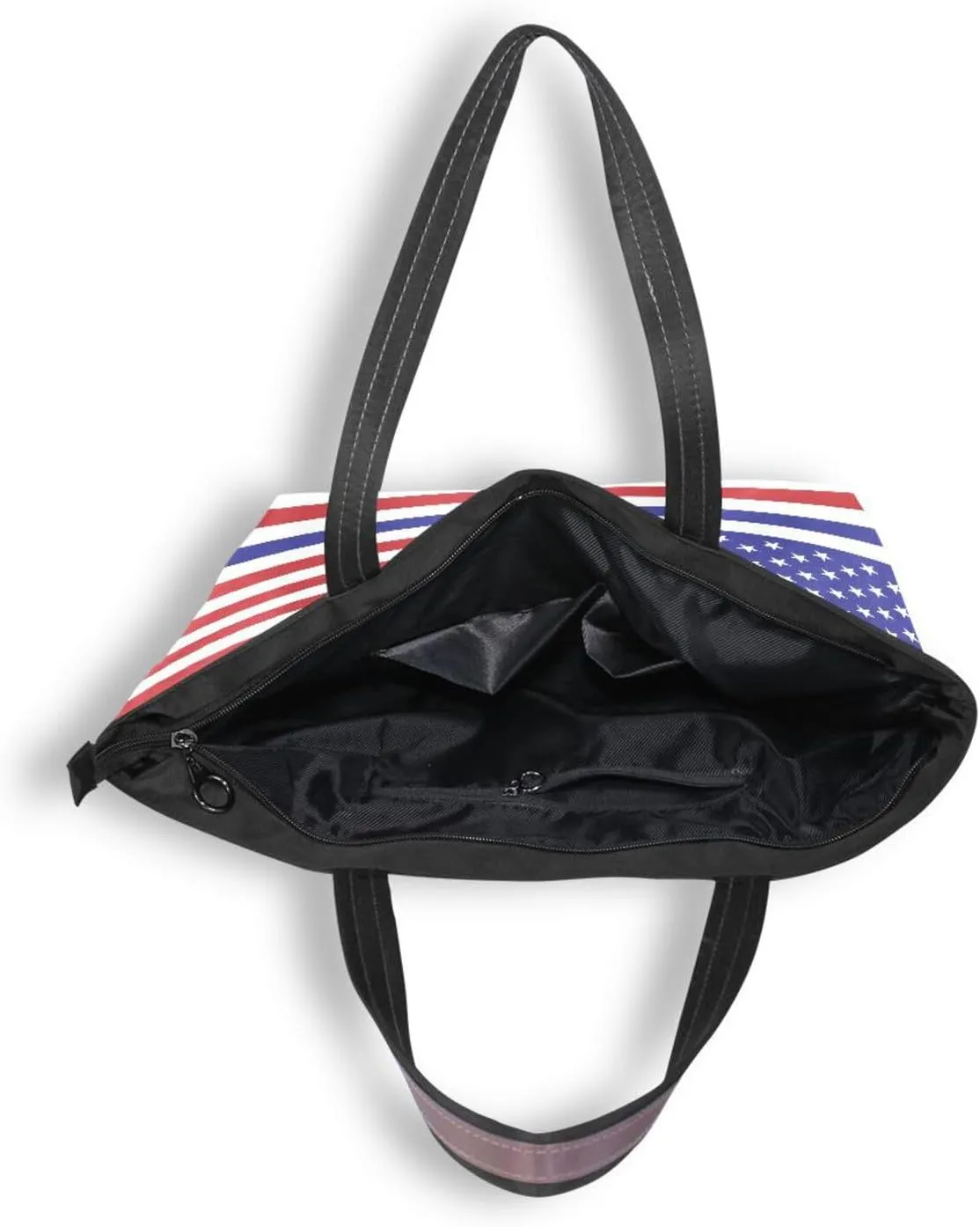 Tote Bag for Women with Zipper,Polyester Tote Purse Holiday Tote Bag Work Handbag Women Gift