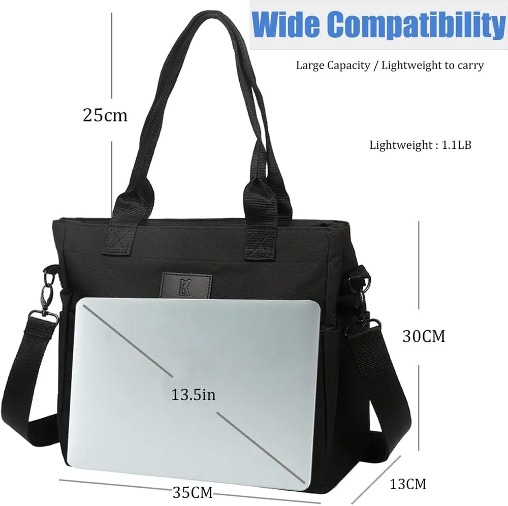 Tote Bag For Women Work Fits 14'' Laptop Shoulder Bag USB Teacher Bags Office Business Briefcase With Many Pockets