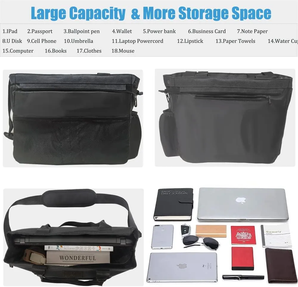 Tote Bag For Women Work Fits 14'' Laptop Shoulder Bag USB Teacher Bags Office Business Briefcase With Many Pockets